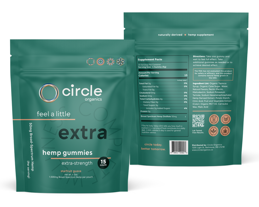 Circle Extra Strength Hemp Gummies 15ct Pouch