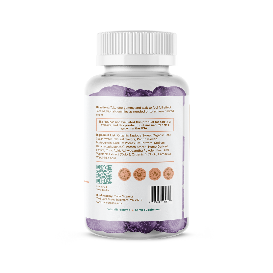 Circle De-Stress Hemp Gummies 30ct Bottle