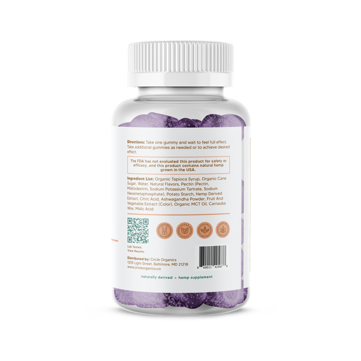 Circle De-Stress Hemp Gummies 30ct Bottle