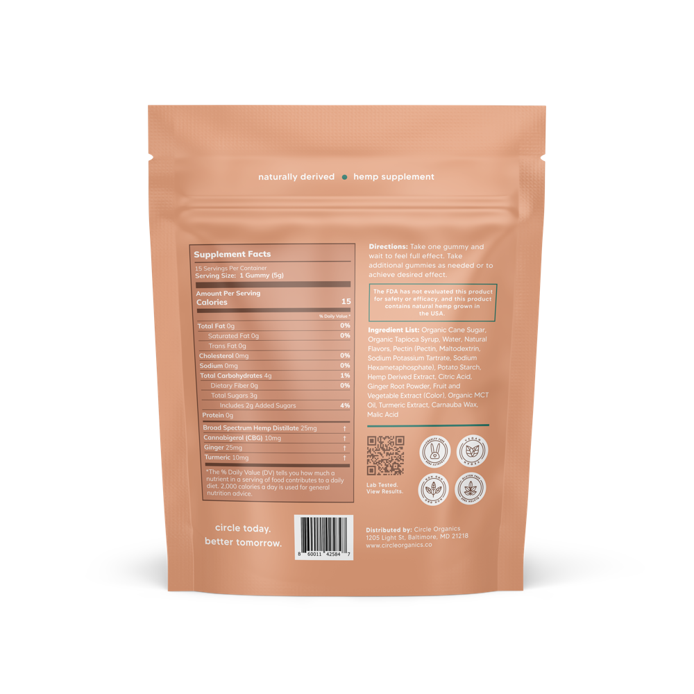 Circle Relief Hemp Gummies 15ct Pouch