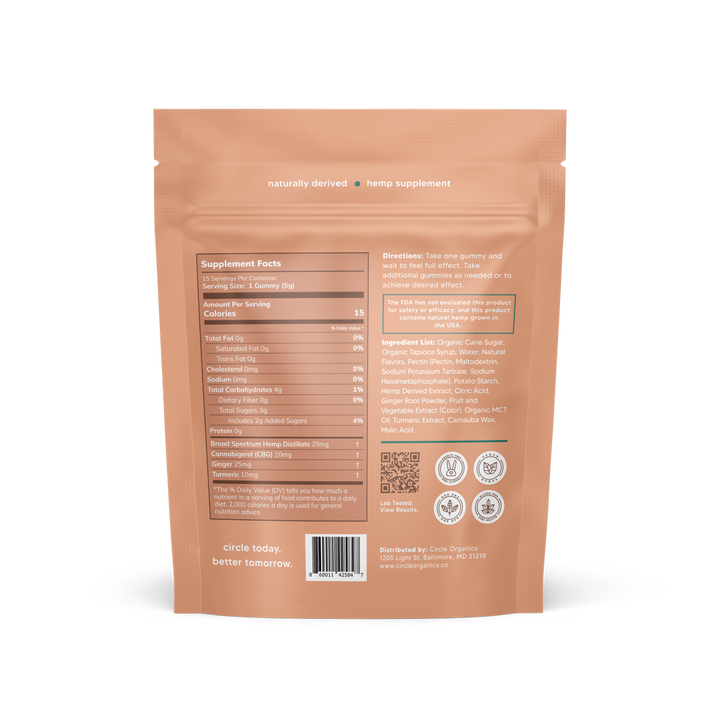 Circle Relief Hemp Gummies 15ct Pouch