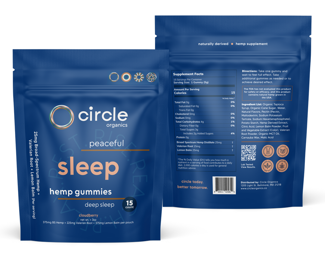 Circle Sleep Hemp Gummies 15ct Pouch