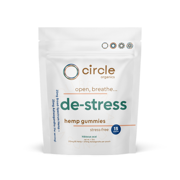 Circle De-Stress Hemp Gummies 15ct Pouch